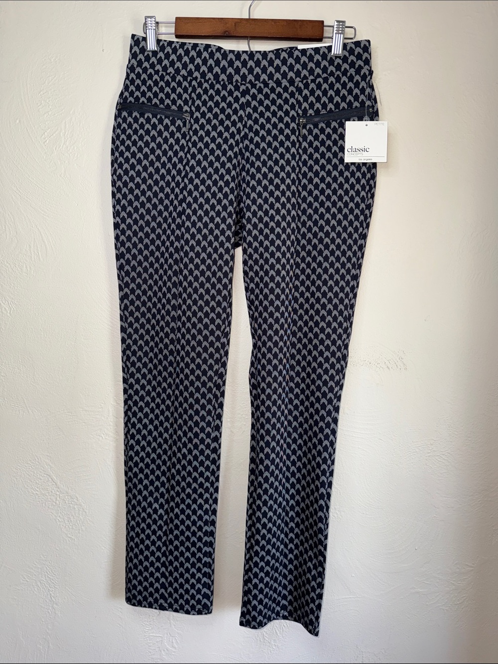 NWT Classic Concepts Petite Geometric Print Ankle Pants PM